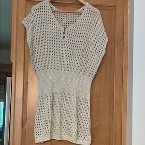 Cupshe Cream Knit Swim Coverup